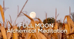 Full moon over field